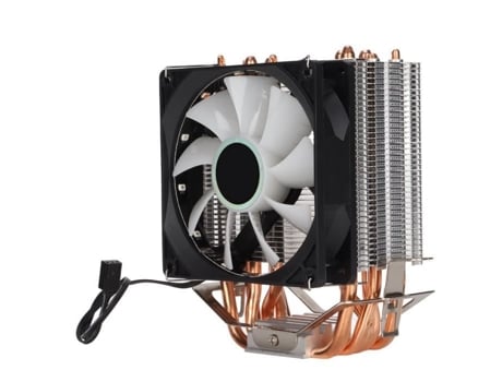HURRISE Ventiladores de refrigeración para computadora Enfriador de CPU 6 tubos Ventilador de enfriamiento de 3 pines de 90 mm