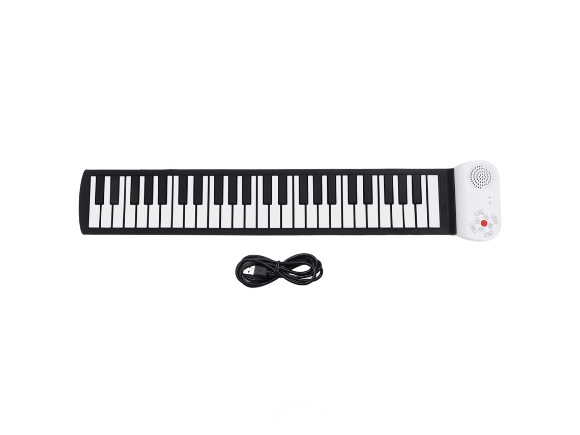 2026-piano Enrollable 49 Teclas Sonido Real Recargable Para Principiantes Niños Teclas Negras Y Blancas