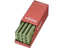 Bolsius Velas de mesa Shine 16 uds verde oliva 27 cm