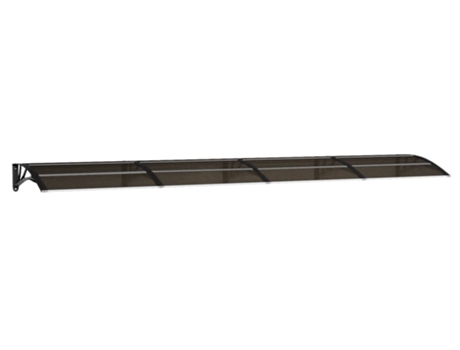 Marquesina de Puerta Policarbonato VIDAXL Negro (400x75 cm)