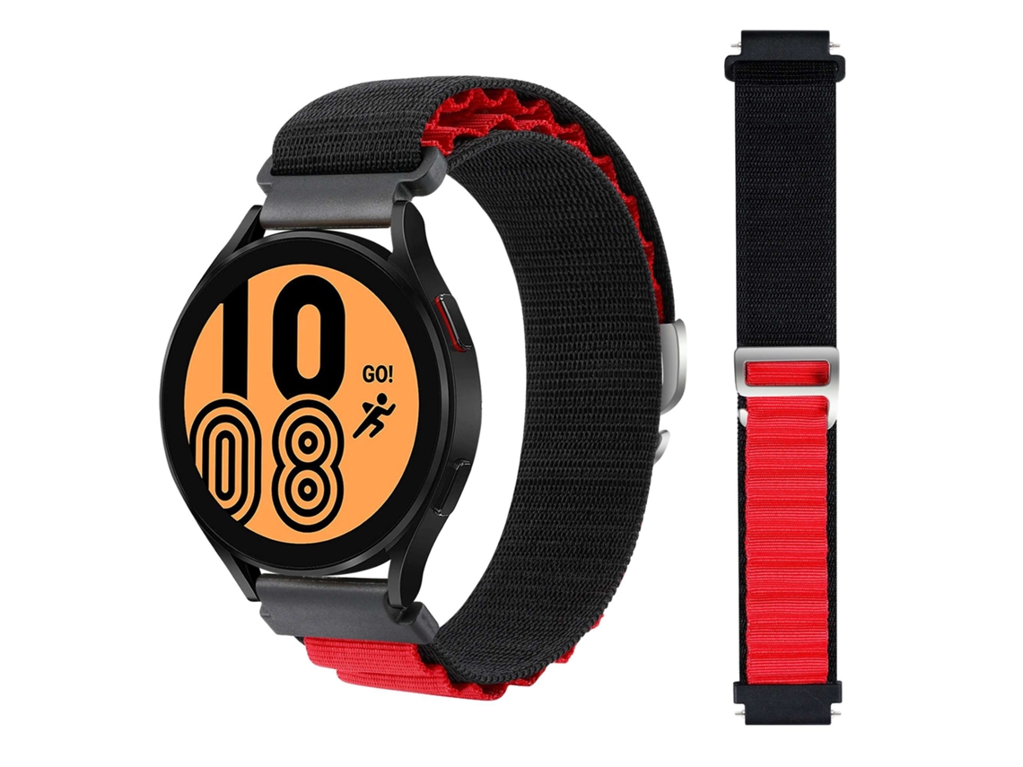 Correa Alpine G-Hook Ajustable Samsung Galaxy Watch 42Mm Negro y Rojo