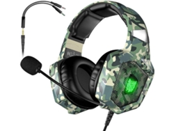 Auriculares Cableado ONIKUMA K8 (On ear-Microfone-Noise Cancellation-Verde)