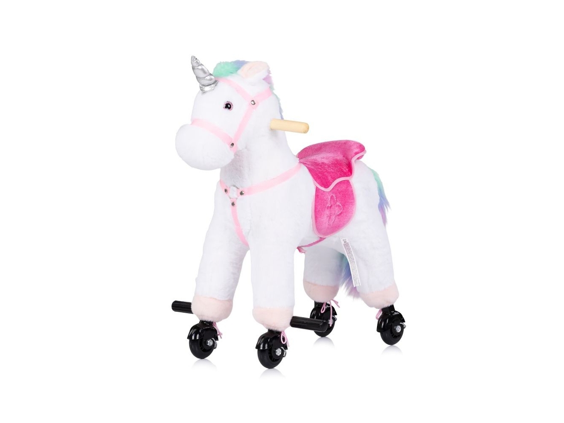 Pony de peluche para montar, con ruedas y sonido - Chipolino