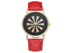 Reloj De Pulsera De Pareja Con Correa De Cuero Pu Moda Dial Redondo Cuarzo