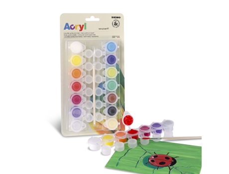 16 mini botes de pintura acrílica de 4,5 ml PRIMO