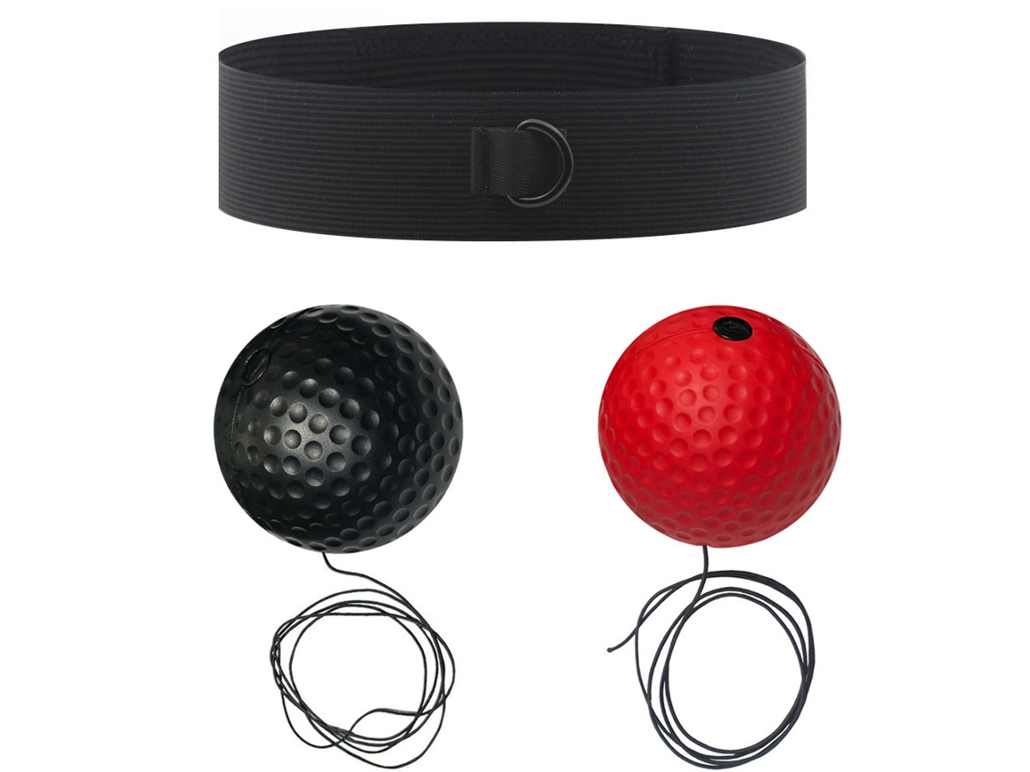 Pelota de reflejos para boxeo, 2 pelotas de reacción, 1 cinta elástica para la cabeza (roja) Eifson (20 g/40 g)