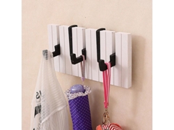 2026-portapares De Madera En Forma De Piano Con Ganchos Pared Decoración Para Sombreros Abrigos 30cm
