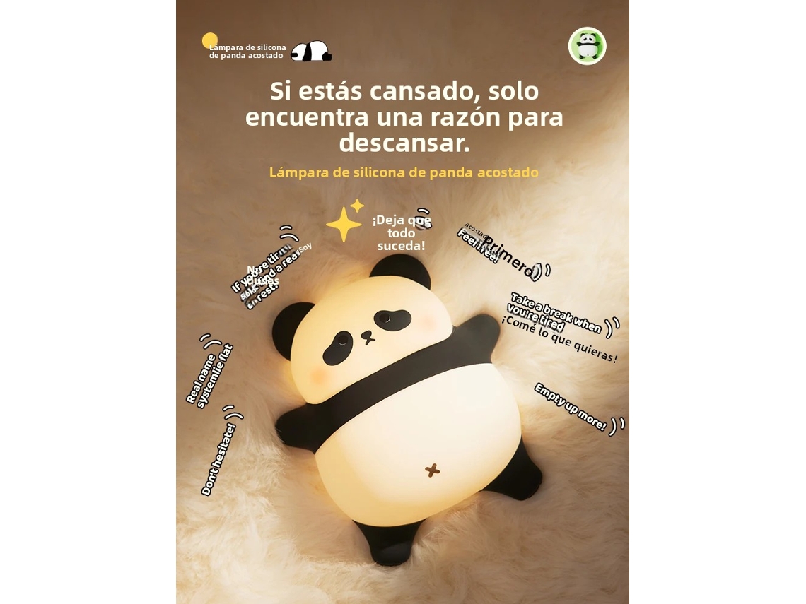 Lámpara de mesa Panda Tipo: Lámpara de mesa Alimentación: LED Incluye: Batería y bombilla MDUG (estilo 1)