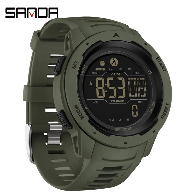 Reloj De Hombre (verde Militar), Podómetro, Antitanque De 50 Metros.