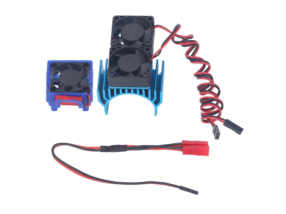 Conjunto De Refrigeración De Alta Velocidad Con Disipador De Calor De 5 V Cc Para Coche Rc Traxxas Slash 4x4 Vxl Escala 1/10 - Azul