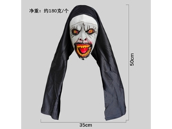 Máscara de monja con boca ensangrentada para bromas de Halloween