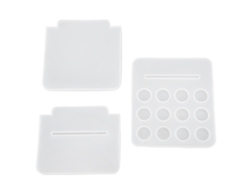 3 Moldes De Silicona Reutilizables Para Estantes De Aceite, Ideales Para Almacenar Y Exhibir Resina Epoxi Casera.