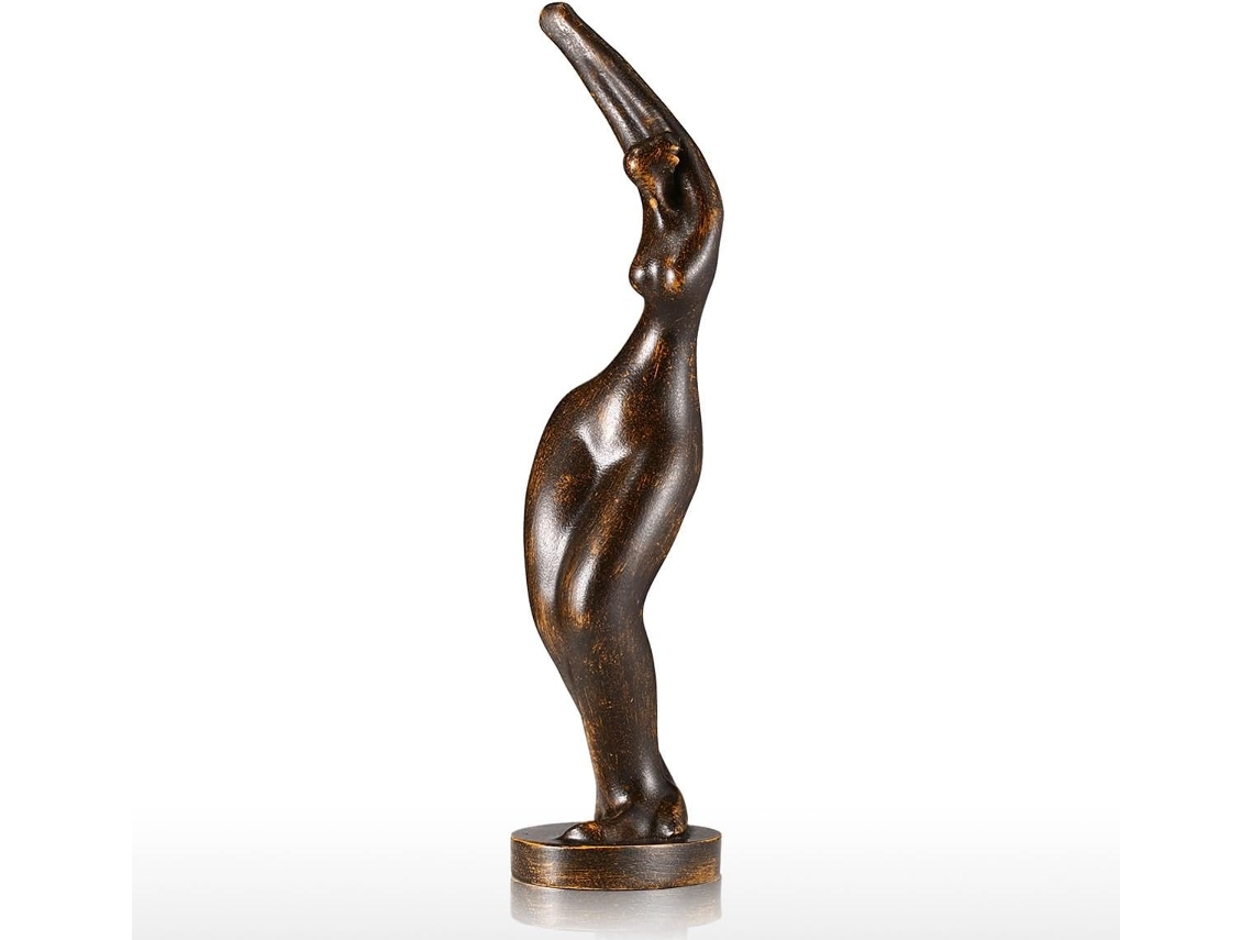 Mujer Rellenita - Estiramiento De Yoga Escultura De Resina Tomfeel Decoración Del Hogar Diseño