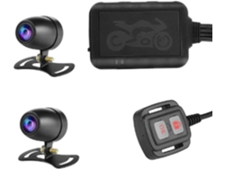 Dvr Para Motocicleta Con Cámara De Salpicadero 1080p Y Doble Gran Angular De 120 Grados.