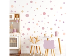 120 Puntos Adhesivos Color Rosa Antiguo para Habitaciones de Bebé