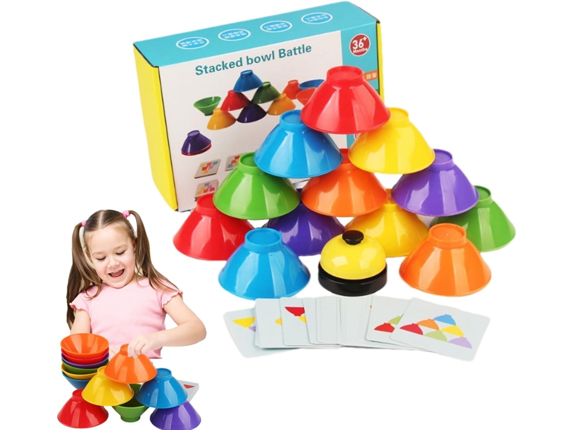 Juguetes apilables para niños pequeños, juego de tazones coloridos, juguete para el desarrollo, Vayotoy