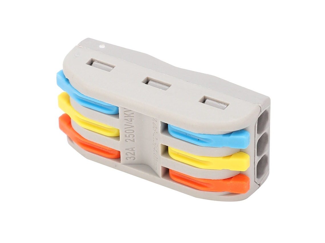 2026as-5 Piezas Terminal Spl Conector rápido Cable rígido flexible Bloque de abrazadera Multicolor Spl-3