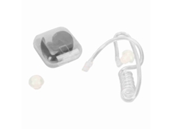 Tubo Acústico Universal En Espiral Con Tapones De Silicona Para Auriculares De Radio Bidireccional - Negro