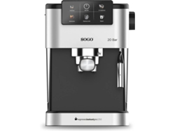 Cafetera Expresso SOGO CAF-SS-5668 (20 Bares - 1350 W - 2 Tazas - Plata)