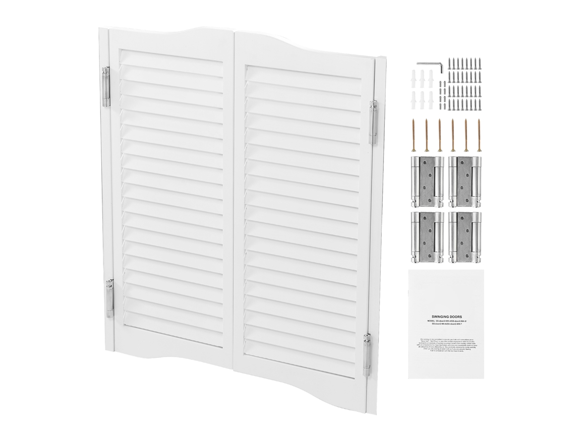 Puertas giratorias Succebuy de 900 x 28 x 900 mm con arco superior, color blanco