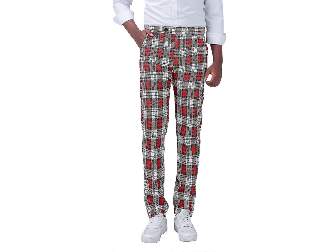 Pantalones de vestir casuales de pierna recta estándar para hombre.