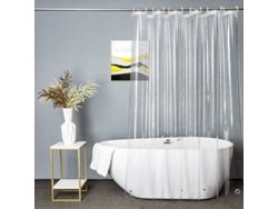 Cortina de ducha transparente extra larga 180x200cm, Jortmrd transparente