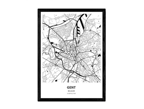 Poster NACNIC Mapa de Gent Belgica (A3)