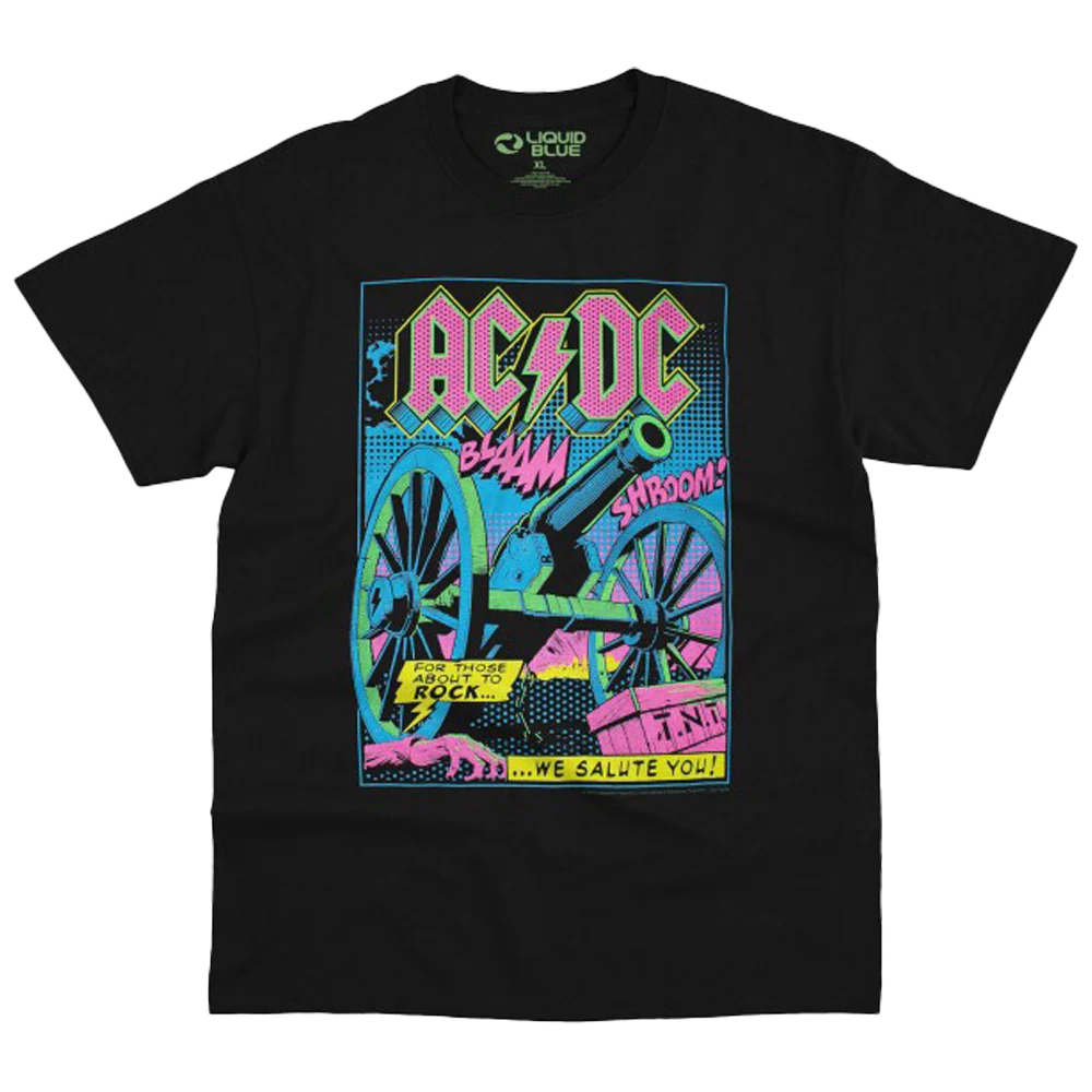 Ac/dc Tnt Blacklight T-shirt Unisex Rockinstone Size:m