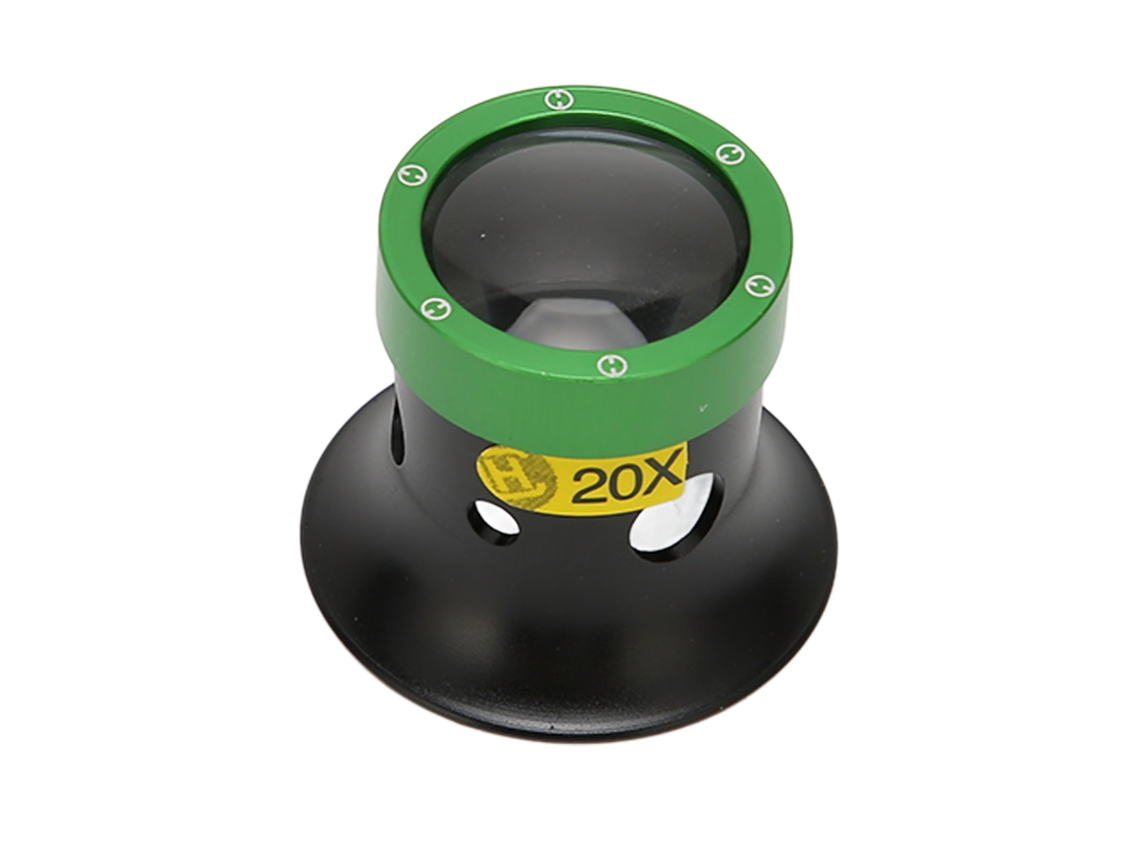 Lupa de joyería transparente de alta dureza 20x para relojes y antigüedades