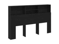 Cabecero con mueble MAISON EXCLUSIVE Roble Negro 160x19x103,5 cm
