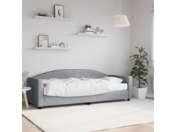 Sofá Cama Con Colchón Tela Gris Claro 80x200 Cm
