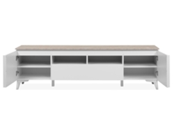 Mueble Tv Bertrix 2 Puertas 1 Cajon 177X51,5X40 Blanco VENPRODIN