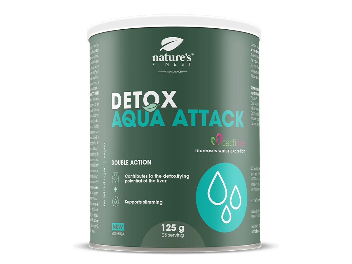 Detox Aqua Attack - Apoyo al metabolismo y al hígado - Natures Finest, 125 g