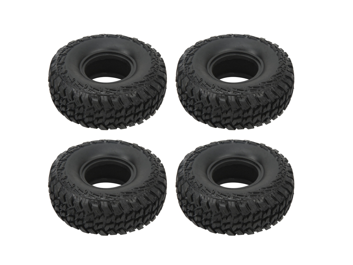 Juego De Neumáticos De Goma Rc De 1,9 Pulgadas Con Alto Agarre Y Absorción De Impactos Para Vehículos Todoterreno (4 Unidades)