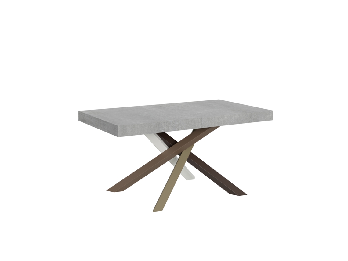 Mesa de Comedor ITAMOBY Volantis (90x160/264 - Paneles de Melamina - Cemento)