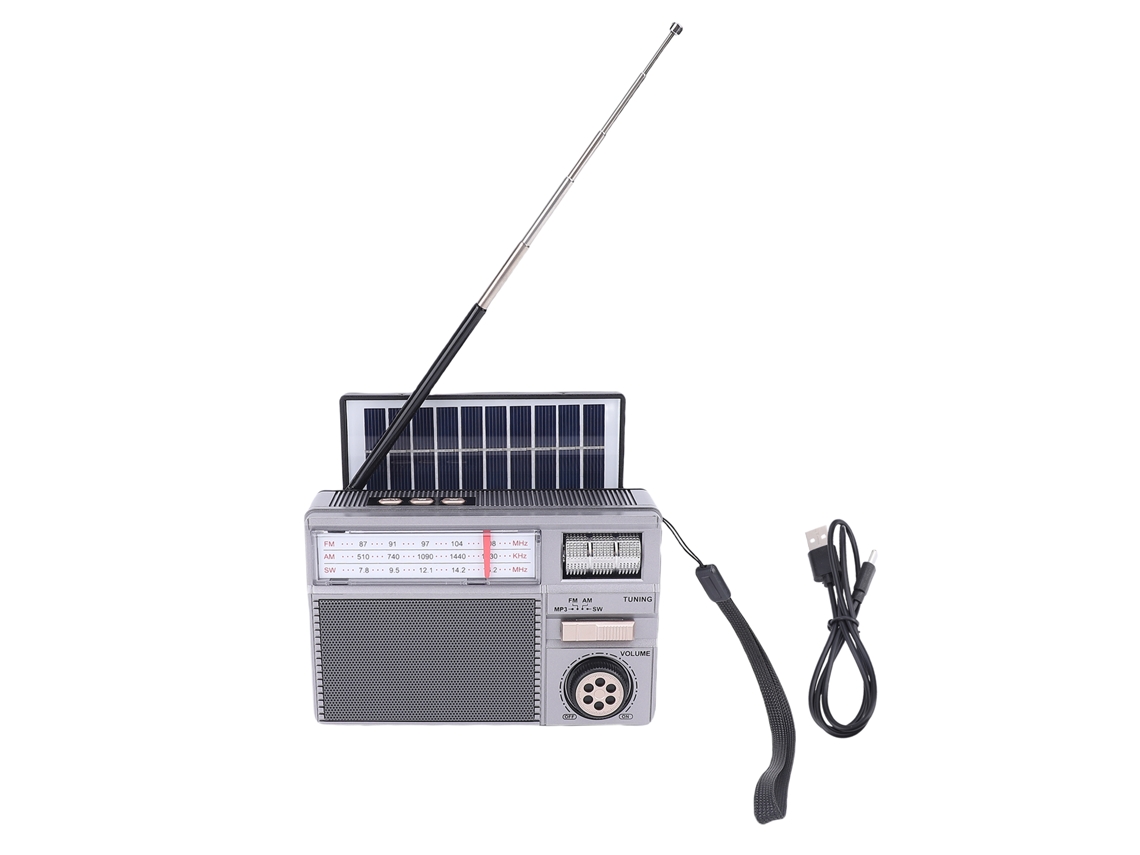 Radio Solar Bluetooth Portátil Radio Am Fm Sw Alimentada Por Solar/batería