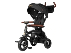 QPLAY Carro de Paseo para Bebé New Rito Star Deluxe Triciclo Plegable con Asiento Reclinable - Negro