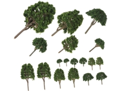 Juego De 4 Árboles En Miniatura Para Dioramas Y Maquetas Arquitectónicas.