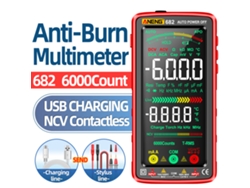 Multímetro Digital Aneng 682 6000 Counts Carga Usb Pantalla Va Anticortocircuito