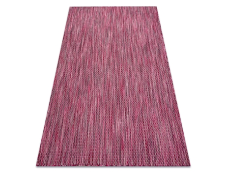 Moderno Fisy Alfombra Sisal 20774 Cuadrícula, Mezcla Rosado (180 x 270 cm)