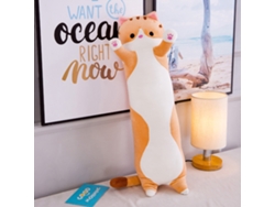 2026-almohada Corporal Larga De Peluche Gato Marrón 70cm Juguete Suave Para Dormir Y Abrazar Regalo