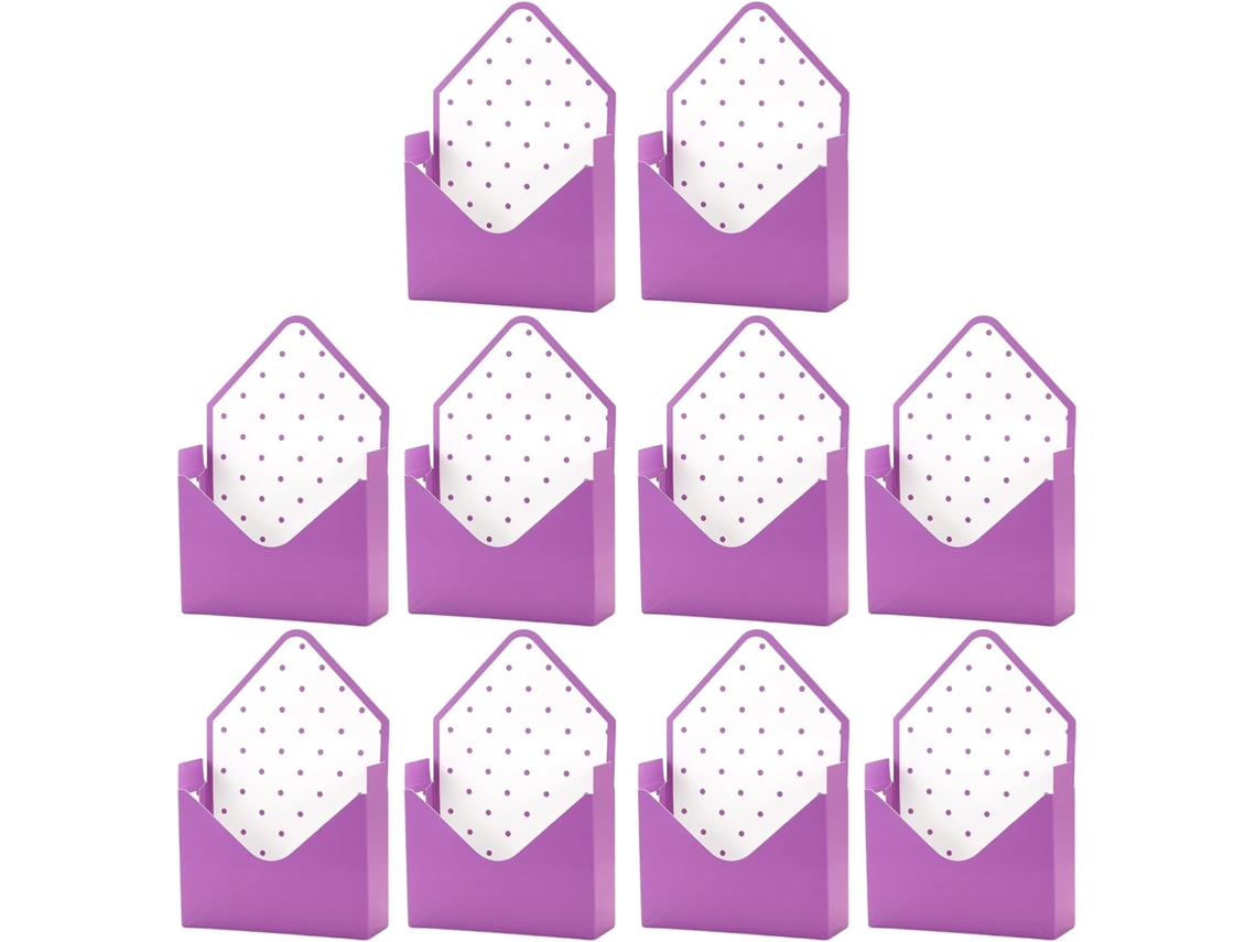 Caja Tipo Sobre Para Ramo - 10 Unidades, Elegante Caja De Regalo Plegable Para El Día De San Valentín, Ideal Para Eventos.