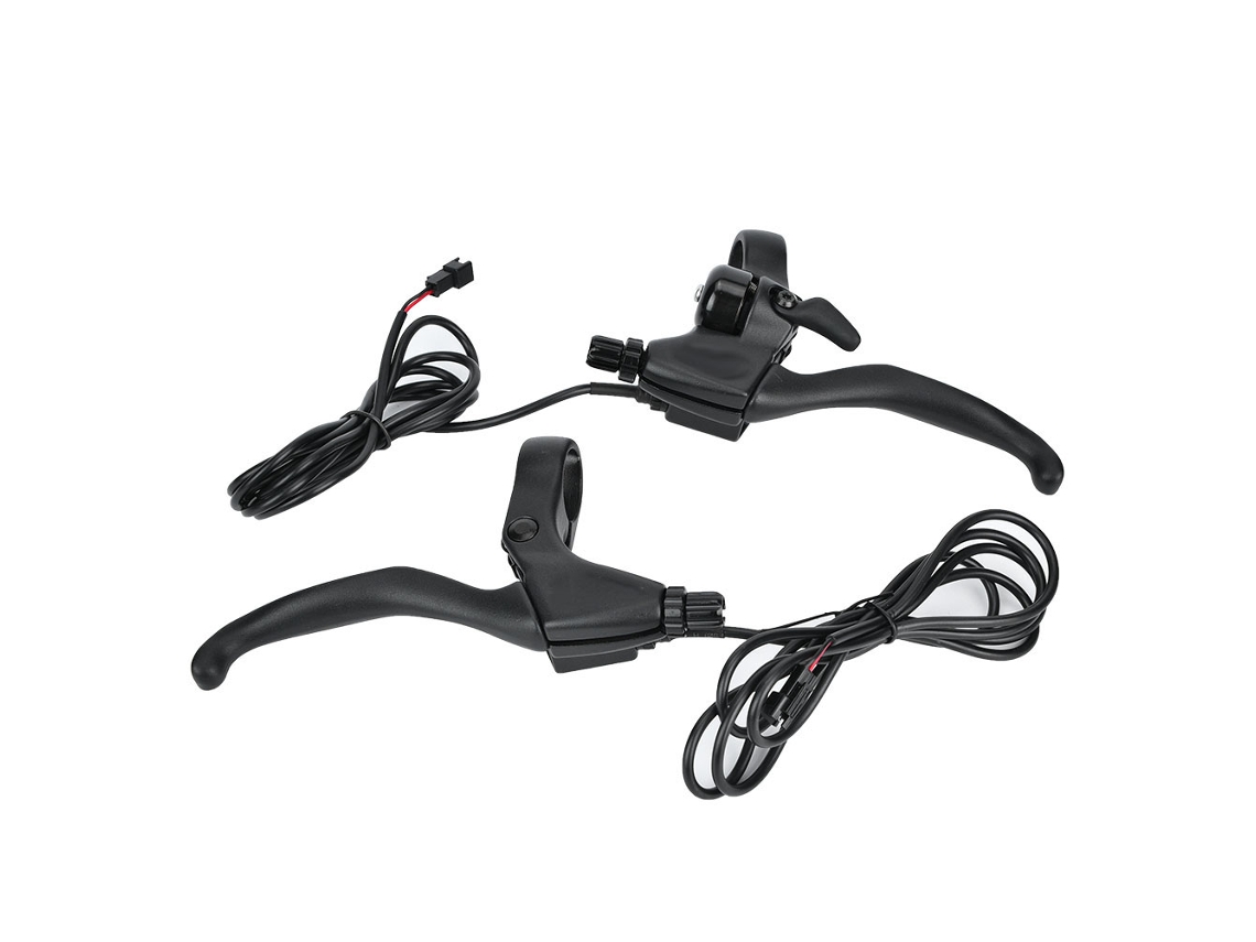 Maneta De Freno Con Timbre Para Bicicleta Eléctrica En Aluminio Negro, Accesorio Para Manillar.