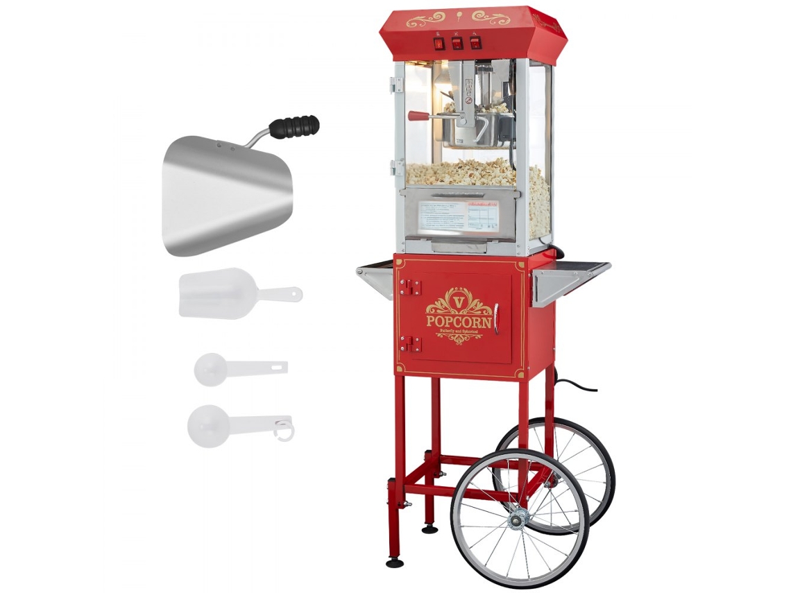 Máquina profesional para hacer palomitas de maíz de 850 W con gran capacidad e iluminación LED Tekmaquinas