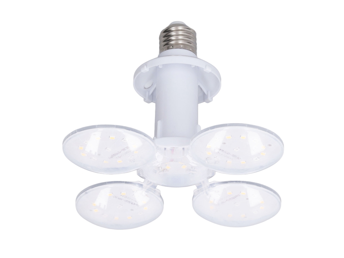 MEOIRUERY Luz de Crecimiento E27 Plegable con 4 Hojas LED para Plantas Suculentas, Hidropónicas y Invernaderos, 85V-275V