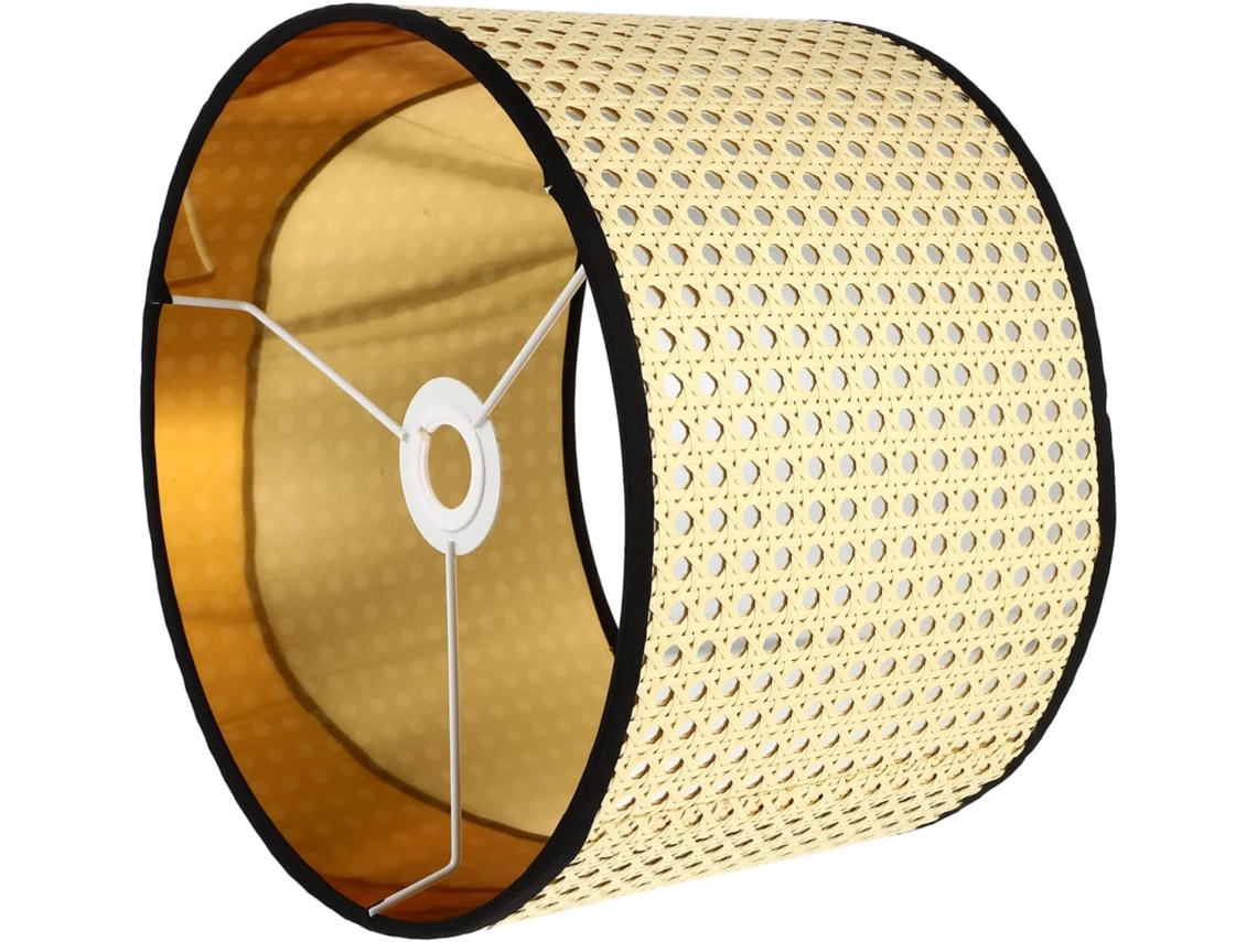 Lámpara De Mesa Moderna Con Un Diseño Hexagonal Sencillo Y Elegante Para Casquillos E14/e27, Fabricada En Bambú Y Hierro.