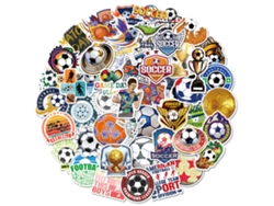 50 pegatinas de fútbol, pegatinas de PVC para equipaje