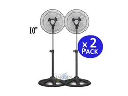Ventilador de Pie 10'' 45W 3 Velocidades Y Altura Regulable Thulos Pack 2 SUINGA