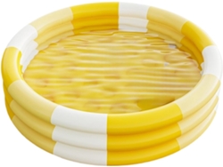 Piscina Inflable Chrui Para Niños Rayas Fondo Burbujas 150cm (amarillo)
