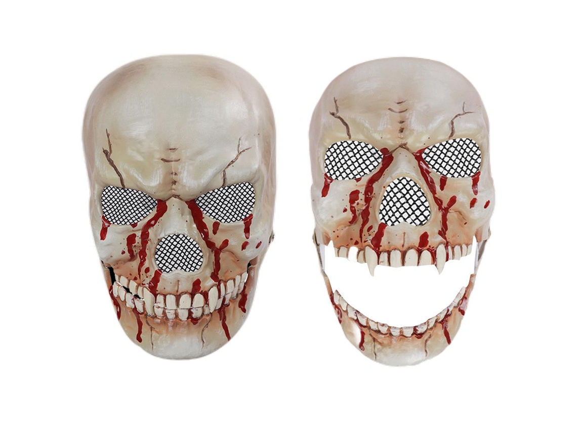 Máscara De Calavera Con Mandíbula Móvil Para Halloween, Disfraz Terrorífico, Carnaval Y Fiesta De Disfraces